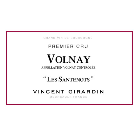 Vincent Girardin Volnay 1er Cru "Les Santenots" 2019